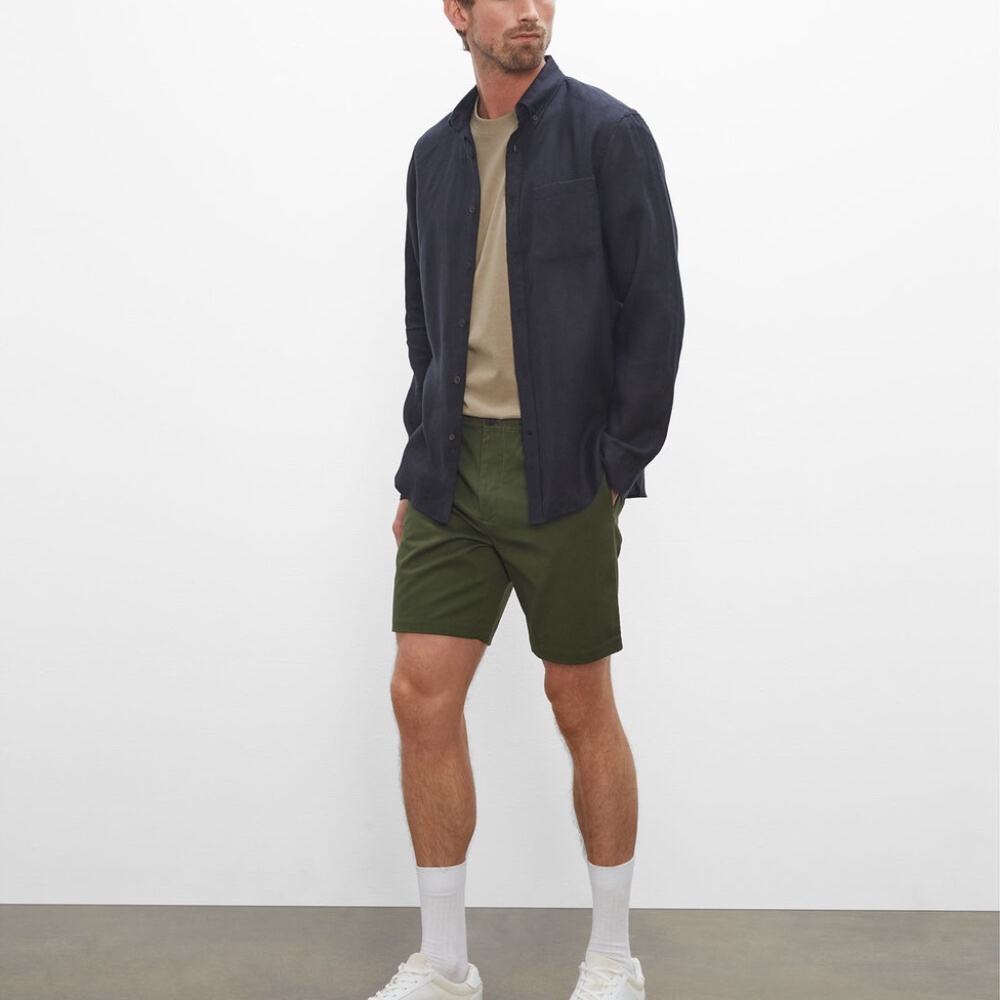 Baxter Elasticated 7" Shorts - New With Tags - NEVER WORN - Olive